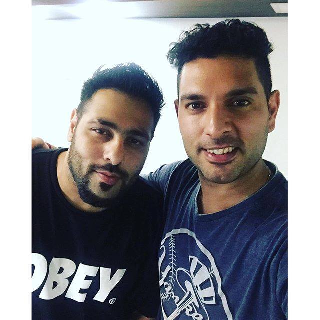 yuvraj singh badshah rap together